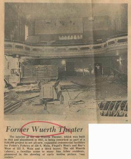 Wuerth Theatre - Old Article From Ann Arbor News (newer photo)